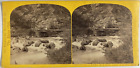 Suisse, Canton De Glaris, Pont Sur La Rivière De La Linth, Vintage Print, Ca.187