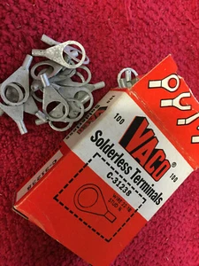 C31238 VACO NON-INSUL RING TERMINALS WIRE 22-18  STUD 3/8  100 PCS NOS - Picture 1 of 1