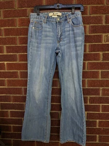 8 Regular GAP Denim Long Lean Jeans Flare Bell Bottom Vtg Blue Denim Pant - Picture 1 of 9
