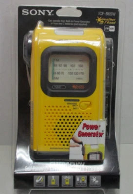 NEW Sony ICF-B05W Emergency AM/FM Self Powered Shock Radio Weather Storms - Image 1 of 3