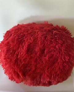 round fuzzy pillow
