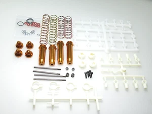 ASC7066 TEAM ASSOCIATED RC10GT CLASSIC VINTAGE TRUCK FRONT REAR GOLD SHOCKS - Picture 1 of 1