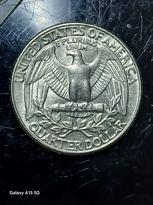 1982 D Mint  Washington Quarter Dollar W/ Double Strike On The "Q" Error. Nice! - Image 1 of 4