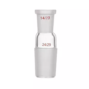 Glass Reducing Adapter From Male 24/29 To Female 14/23 Lab Chemical Glassware - Picture 1 of 5
