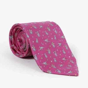 Salvatore Ferragamo Kangaroo Silk Tie, One Size - Picture 1 of 5