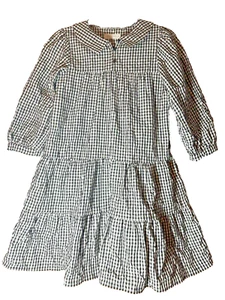 Zara Gingham Print Tiered Dress Girls Sz 11-12 Holiday Christmas Pictures - Picture 1 of 6