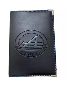 Etui Carte Grise Alpine A 110 A 310 Simili Cuir Pochette Surpiqure Bleu Neuf - Imagen 1 de 2