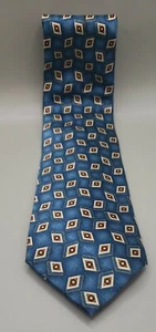 MEETING STREET HAND MADE 100% Silk NECKTIE 3 3/4”wide Multi color Geometric - Picture 1 of 4