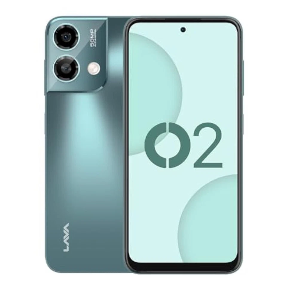 Lava O2 (Imperial Green, 8GB RAM, UFS 2.2 128GB Storage) |AG Glass Back| - Image 1 of 1