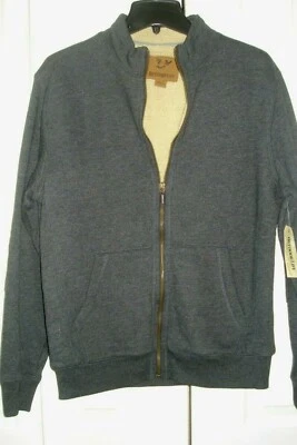 Mens Sweater Fleece Jacket Gray Heather Size Small Outdoor Life - Image 1 of 2