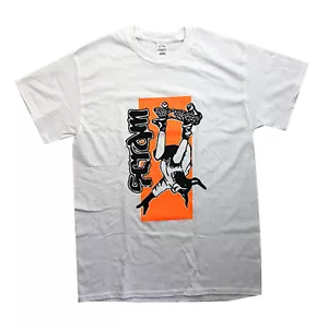 SCRAM SKATES - HEELS T SHIRT - WHITE - S M XL - NEW SKATEBOARD PUNK DOG SALE - Picture 1 of 1