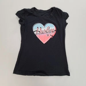 Hurley Shirt Girls Medium Black Beach Surf Comfort Lightweight Casual Youth Kids - Picture 1 of 8