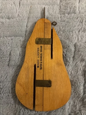 Vintage Wooden Magic Looper Rug Making Tool Hooked Shuttle Hook Chicago EUC - Image 1 of 3