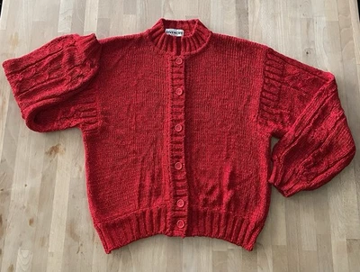 Vintage Givenchy Labeled Women’s Sweater Red Cardigan Jacket SZ 42 (XL) - Image 1 of 4