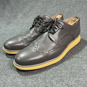 Cole Haan Original Grand Shoes Wingtip Oxford Gray Orange C26483 Men’s Size 13 - Picture 1 of 10