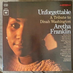 ARETHA FRANKLIN Unforgettable: Tribute to DINAH WASHINGTON 1964 Columbia LP - NM - Picture 1 of 3