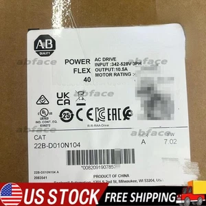AB 22B-D010N104 PowerFlex kW 5 HP AC Drive 22BD010N104 New Sealed AB US Free Tax - Picture 1 of 1