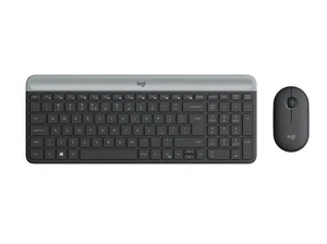 Clavier anglais Logitech Mk470 Slim Usb Qwerty et souris optique 1000 dpi graphique - Photo 1/1