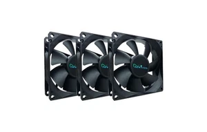 Apevia AF38S-BK 80mm 4pin Molex + 3pin Motherboard Silent Black Case Fan (3-pk) - Picture 1 of 5