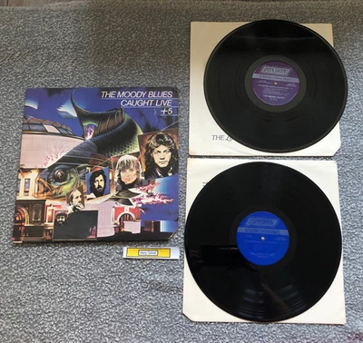 The Moody Blues - Caught Live +5 - 12” Vinyl Record LP - Very Good Condition - Image 1 of 4