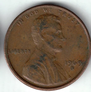 USA - 1969S - Lincoln - Memorial - Bronze - Rare - #20966 - Picture 1 of 2