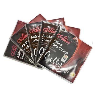 5 Sets Alice Cello Strings 4/4 Steel Core Ni-Fe Chrome Winding ADGC A805A - Image 1 of 4
