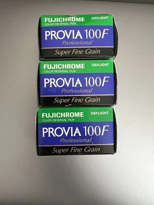 Set of Three (3) Fujifilm Provia 100F 36exp Film 2001 Expired 1 Roll 35mm - Picture 1 of 6