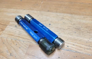 PAIR OF THREAD PLUG GAGES 15/16-18 & 1.0" X 20 - Picture 1 of 2