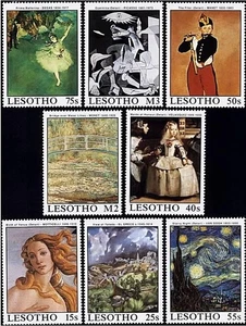 PINTURAS LESOTHO 1988 MNH VAN GOGH, MONET, PICASSO 💲ENVÍO GRATUITO💲 - Imagen 1 de 1