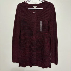 Dana Buchman rot-schwarzer lockerer Pullover Größe XL neu mit Etikett - Bild 1 von 12