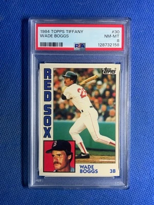 WADE BOGGS  1984 TOPPS TIFFANY #30 PSA 8 NM-MT BASEBALL CARD HOF BOSTON RED SOX - Image 1 of 2