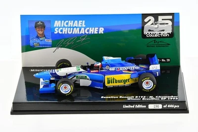 F1 BENETTON B195 #1 M.Schumacher Winner Brazil GP MILD SEVEN 1/43 MINICHAMPS - Image 1 of 4