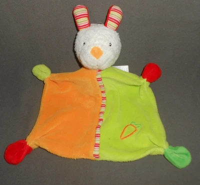 C & A BABYCLUB SCHMUSETUCH SCHNUFFELTUCH  HASE MOTIV MÖHRE - Bild 1 von 4