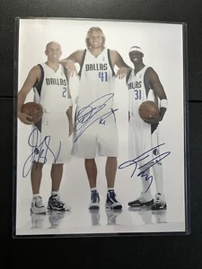 Dirk Nowitzki Jason Kidd & Jason Terry Triple Signed 11x14 Photo MAVS GRAIL GTPA - Picture 1 of 4