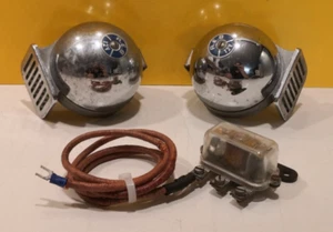 A.E.B. 12V Hupe Zweiton mit Relais Oldtimer Retro Hochton + Tiefton - Picture 1 of 9