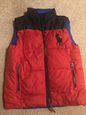 Ralph Lauren RL Reversible Youth Kids Down Puffer Vest~YSM/size 5 - Image 1 of 4