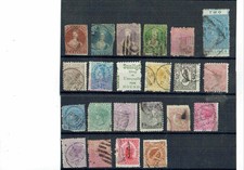 New Zealand QV Old Stamps on 2cards Victoria
