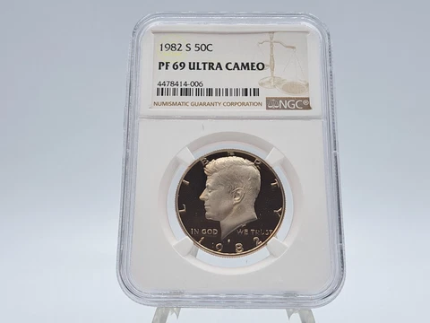 1982-S NGC PF69 Ultra Cameo Kennedy PROOF Half Dollar 414-006 Cover