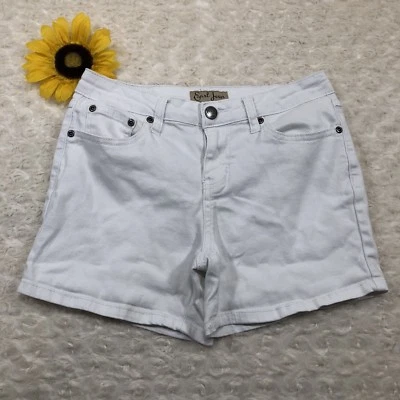 Bermuda jeans feminina Earl Jean cintura alta tamanho 2 jeans branca elástica ir3380 - Imagem 1 de 4