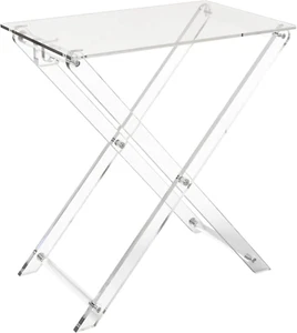 TV Tray Acrylic Folding TV Tray Table Foldable Furniture Modern Small Desk Space - Picture 1 of 12