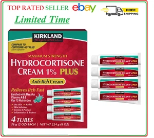 Kirkland Signature Hydrocortisone 1% PLUS Anti-Itch Cream, 8 Ounces - Picture 1 of 3