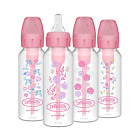 Dr. Brown'S Natural Flow Opcje antykolkowe + wąskie butelki dla niemowląt, wzory kwiatowe