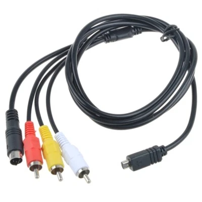 AV A/V TV Video Cable Cord for Sony DCR-DVD653E DCR-HC85E DCR-DVD101E DCR-HC43E - Image 1 of 3