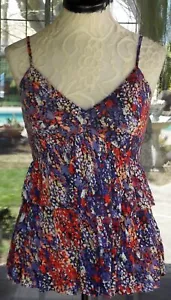 Cute Layered Ruffles Padded Bra Cami Elle Shirt Sz. XS - Picture 1 of 4