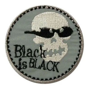 Aufbügler♥Bügelmotiv♥Applikation Patch♥ Black is Black Reflex ♥Aufnäher ♥NEU  - Picture 1 of 2