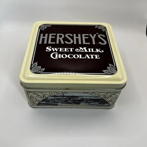 Vintage Hersheys Sweet Milk Chocolate Edition #1 Painted Retro Metal Tin Box  - Picture 1 of 7