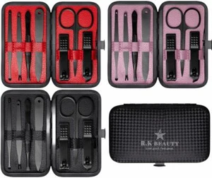 Maniküre Pediküre Nagelpflege Profi 7tlg Geschenkset mit Etui Mini Reiseset - Bild 1 von 34