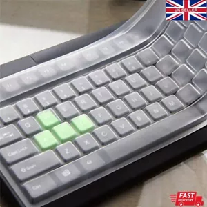 Universal Desktop Keyboard Protective Silicone Cover Protector Skin Clear Film - Picture 1 of 10