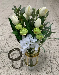 ABELLA Flora künstliches Bouquet Blumen Glasvase höhenverstellbar Höhe ca. 55cm - Bild 1 von 1