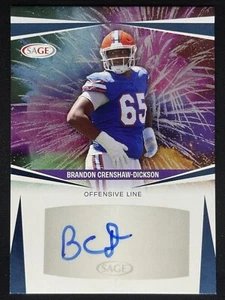 Brandon Crenshaw-Dickson 2025 Sage Blue Rookie RC Auto #A-BCD | Florida - Bild 1 von 2